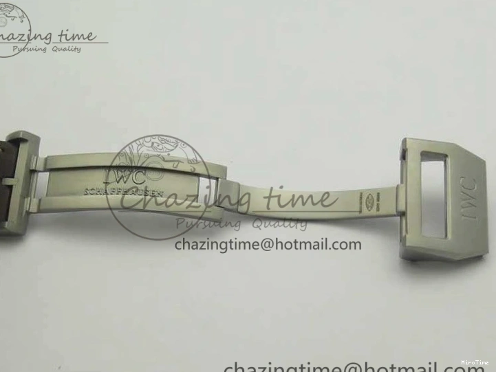 MIROTIME 0228 Big Pilot IW501004 Titanium ZF 1:1 Best Edition Black Dial On Brown Leather Strap A ZeroBulk 7212